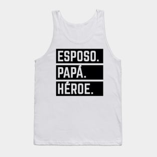 Esposo Papá Héroe (Super Marido / Superhéroe / Black) Tank Top